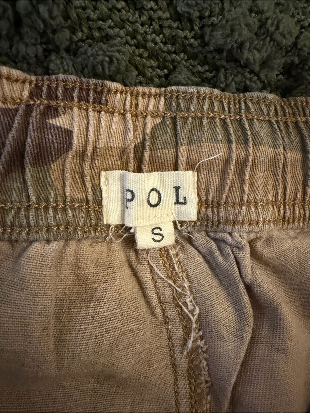 POL Camo Utility Joggers in Olive and Tan - Picture 3 of 3